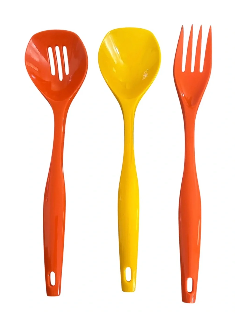 Vintage Kitchen Fesco Slotted Serving Spoon Ladle Fork Plastic Set New
